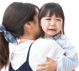 泣いてる女の子の写真