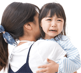 泣いてる女の子の写真